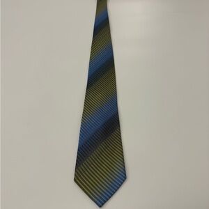 Alfani Silk Striped Blue and Green Men's Tie